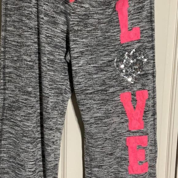 No Boundaries thin grey & pink sweatpants SZ Lg - Picture 4 of 7
